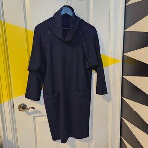 Timeless Vintage Canadian Holt Renfrew Blue Wool Tunic/Dress